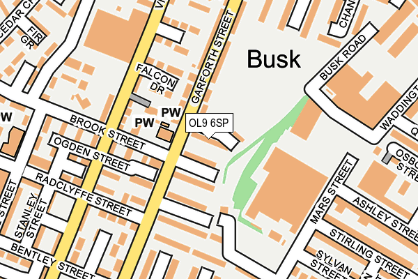 OL9 6SP map - OS OpenMap – Local (Ordnance Survey)