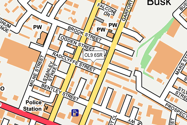 OL9 6SR map - OS OpenMap – Local (Ordnance Survey)
