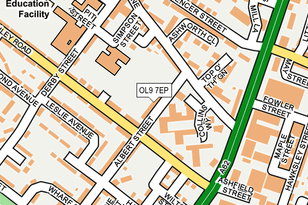 OL9 7EP map - OS OpenMap – Local (Ordnance Survey)