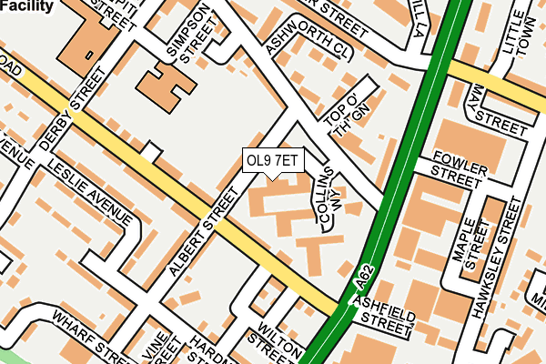 OL9 7ET map - OS OpenMap – Local (Ordnance Survey)