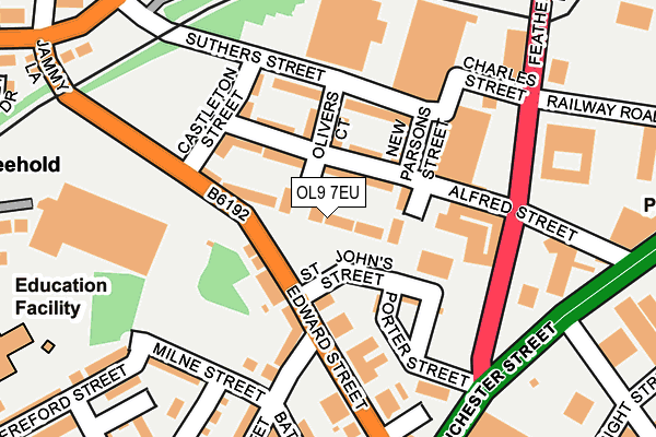 OL9 7EU map - OS OpenMap – Local (Ordnance Survey)