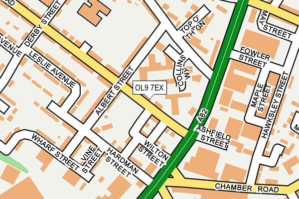 OL9 7EX map - OS OpenMap – Local (Ordnance Survey)