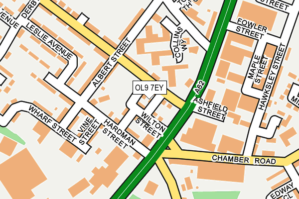 OL9 7EY map - OS OpenMap – Local (Ordnance Survey)