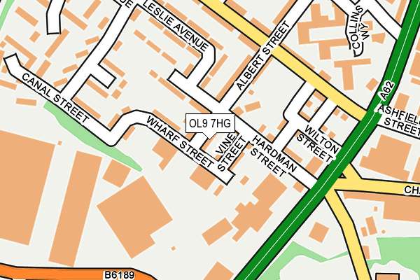 OL9 7HG map - OS OpenMap – Local (Ordnance Survey)