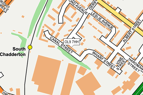 OL9 7HH map - OS OpenMap – Local (Ordnance Survey)