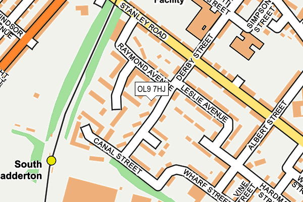 OL9 7HJ map - OS OpenMap – Local (Ordnance Survey)