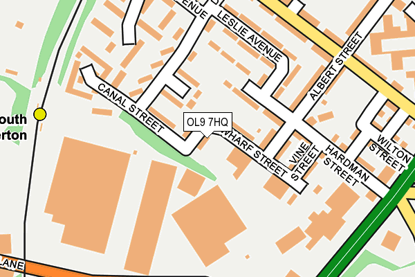 OL9 7HQ map - OS OpenMap – Local (Ordnance Survey)