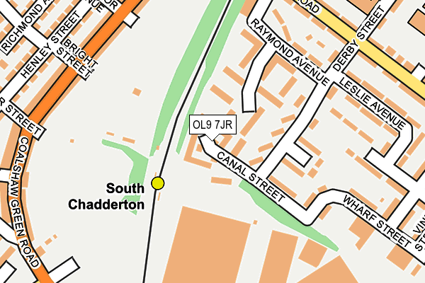 OL9 7JR map - OS OpenMap – Local (Ordnance Survey)