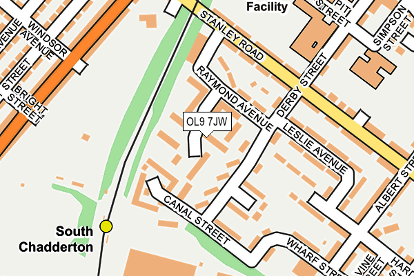 OL9 7JW map - OS OpenMap – Local (Ordnance Survey)