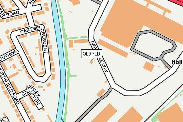 OL9 7LD map - OS OpenMap – Local (Ordnance Survey)