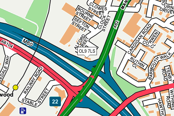 OL9 7LS map - OS OpenMap – Local (Ordnance Survey)