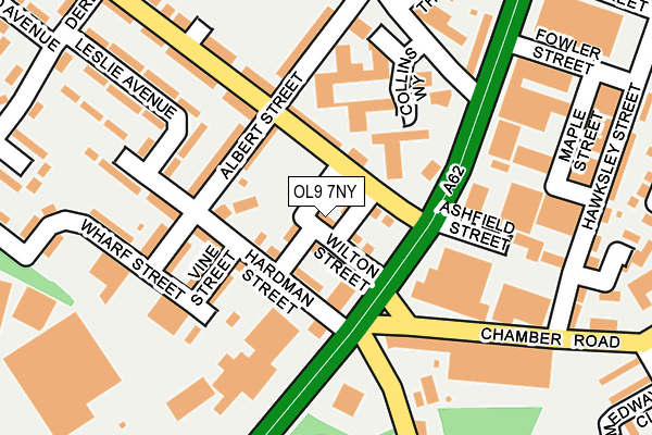 OL9 7NY map - OS OpenMap – Local (Ordnance Survey)