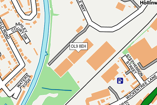 OL9 8EH map - OS OpenMap – Local (Ordnance Survey)