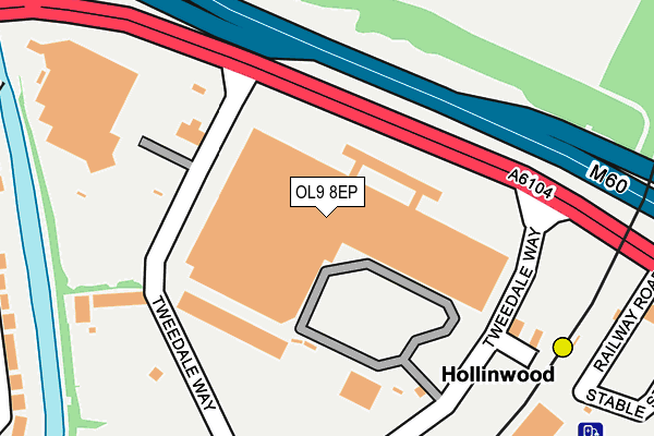 OL9 8EP map - OS OpenMap – Local (Ordnance Survey)