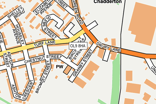 OL9 8HA map - OS OpenMap – Local (Ordnance Survey)