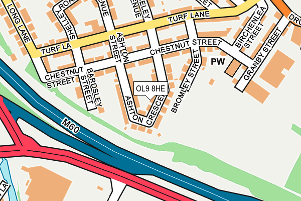 OL9 8HE map - OS OpenMap – Local (Ordnance Survey)