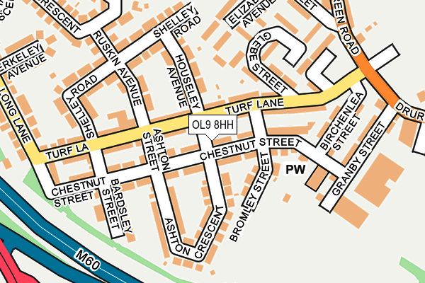 OL9 8HH map - OS OpenMap – Local (Ordnance Survey)