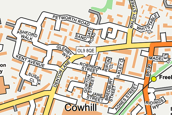 OL9 8QE map - OS OpenMap – Local (Ordnance Survey)
