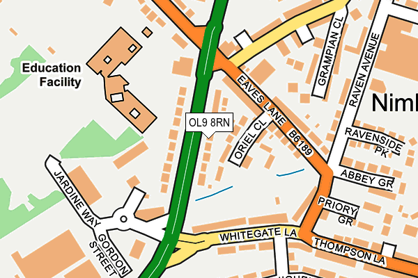 OL9 8RN map - OS OpenMap – Local (Ordnance Survey)