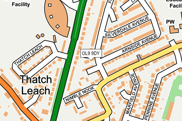 OL9 9DY map - OS OpenMap – Local (Ordnance Survey)