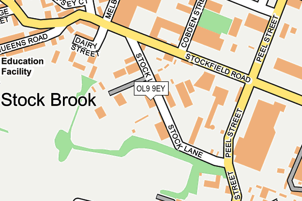 OL9 9EY map - OS OpenMap – Local (Ordnance Survey)