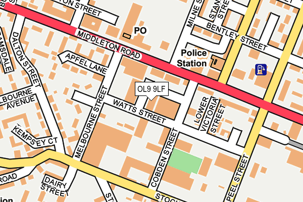 OL9 9LF map - OS OpenMap – Local (Ordnance Survey)