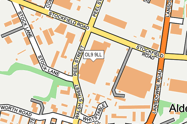 OL9 9LL map - OS OpenMap – Local (Ordnance Survey)