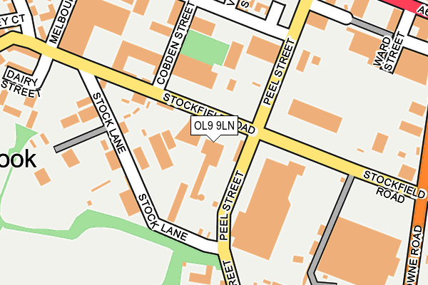 OL9 9LN map - OS OpenMap – Local (Ordnance Survey)