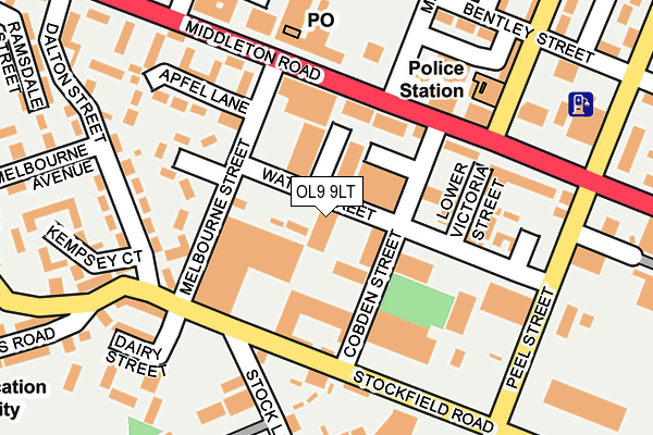 OL9 9LT map - OS OpenMap – Local (Ordnance Survey)
