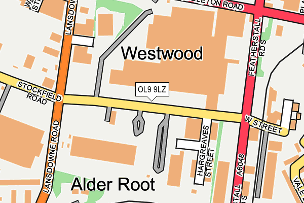 OL9 9LZ map - OS OpenMap – Local (Ordnance Survey)