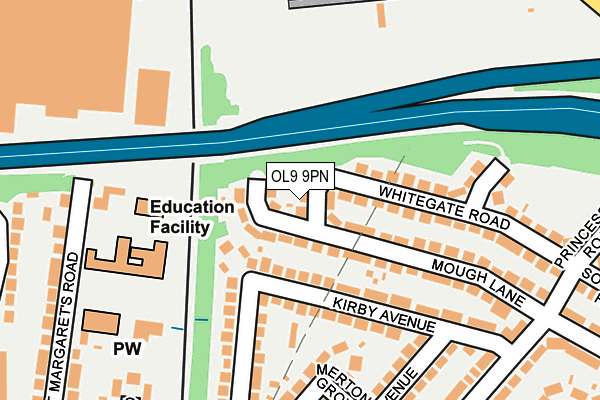 OL9 9PN map - OS OpenMap – Local (Ordnance Survey)