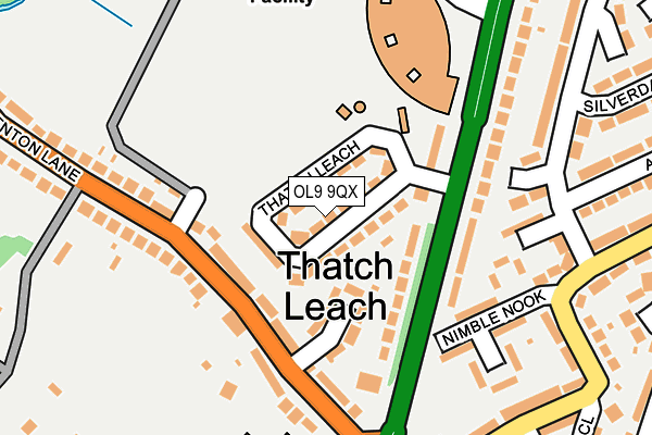 OL9 9QX map - OS OpenMap – Local (Ordnance Survey)