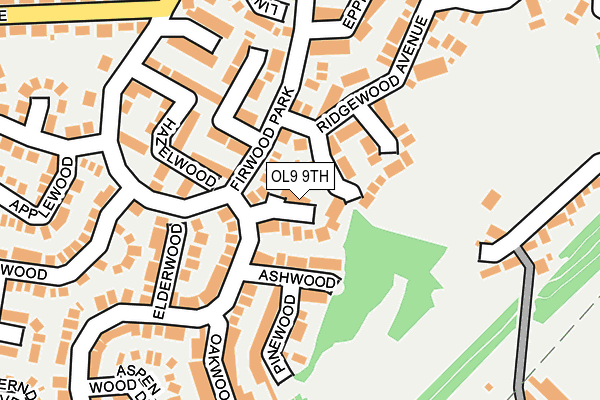 OL9 9TH map - OS OpenMap – Local (Ordnance Survey)