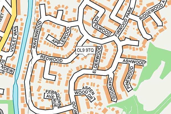 OL9 9TQ map - OS OpenMap – Local (Ordnance Survey)