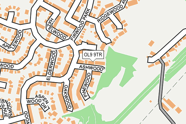 OL9 9TR map - OS OpenMap – Local (Ordnance Survey)