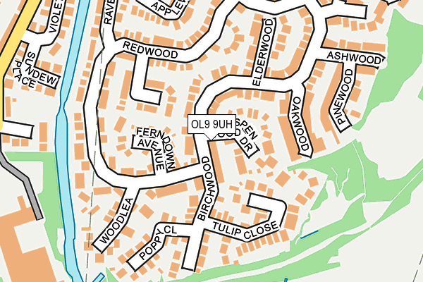 OL9 9UH map - OS OpenMap – Local (Ordnance Survey)