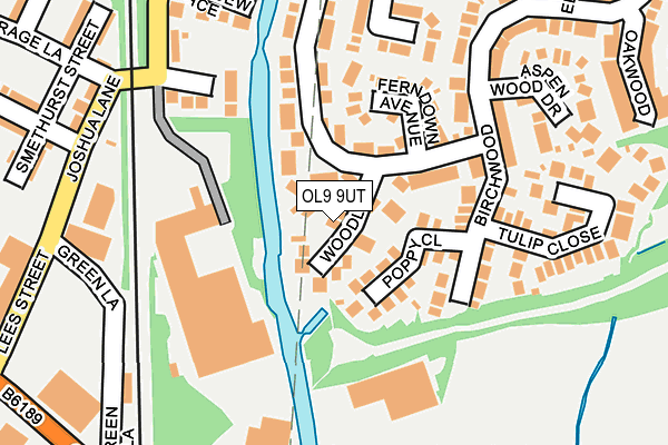 OL9 9UT map - OS OpenMap – Local (Ordnance Survey)