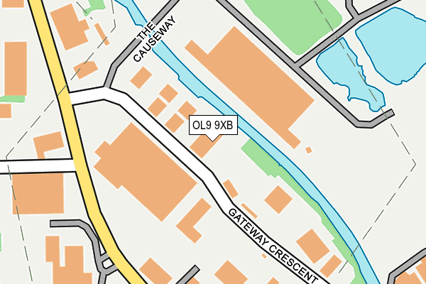 OL9 9XB map - OS OpenMap – Local (Ordnance Survey)