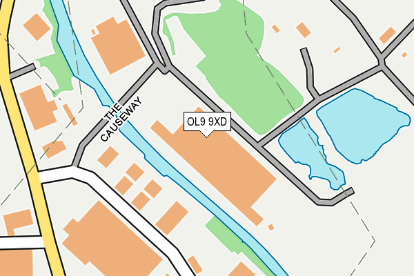 OL9 9XD map - OS OpenMap – Local (Ordnance Survey)