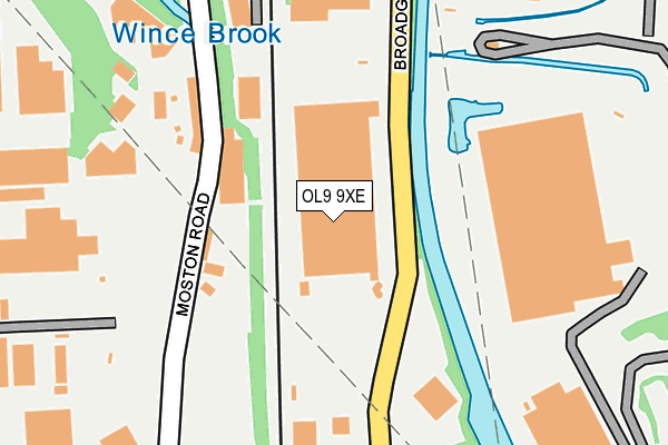 OL9 9XE map - OS OpenMap – Local (Ordnance Survey)