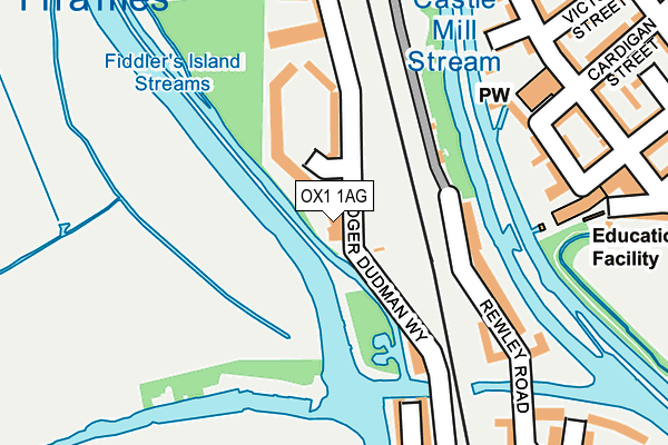 OX1 1AG map - OS OpenMap – Local (Ordnance Survey)