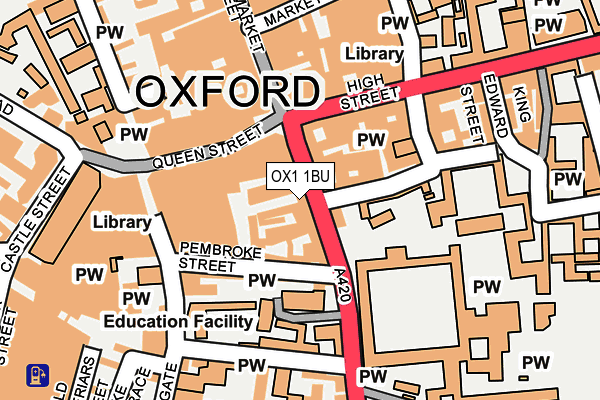 OX1 1BU map - OS OpenMap – Local (Ordnance Survey)