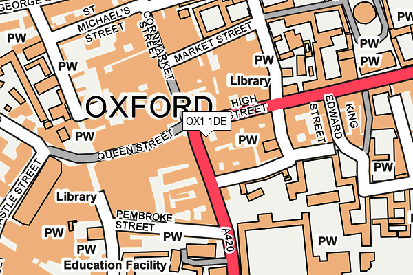 OX1 1DE map - OS OpenMap – Local (Ordnance Survey)