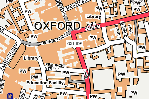 OX1 1DF map - OS OpenMap – Local (Ordnance Survey)