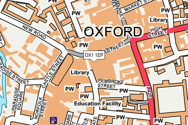 OX1 1EP map - OS OpenMap – Local (Ordnance Survey)