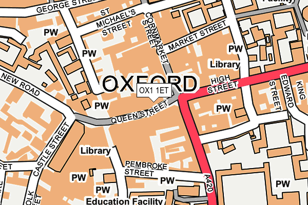 OX1 1ET map - OS OpenMap – Local (Ordnance Survey)