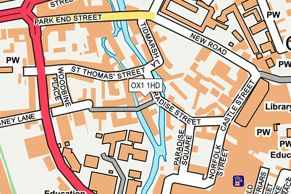 OX1 1HD map - OS OpenMap – Local (Ordnance Survey)