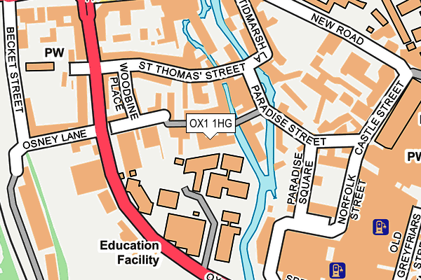 OX1 1HG map - OS OpenMap – Local (Ordnance Survey)