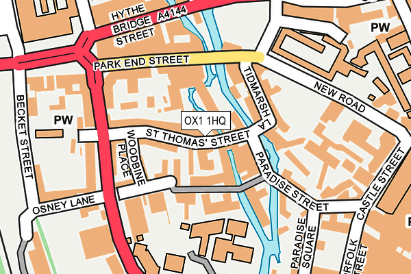 OX1 1HQ map - OS OpenMap – Local (Ordnance Survey)