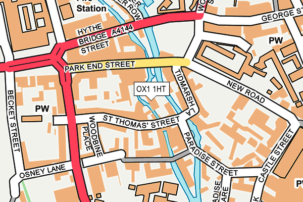 OX1 1HT map - OS OpenMap – Local (Ordnance Survey)